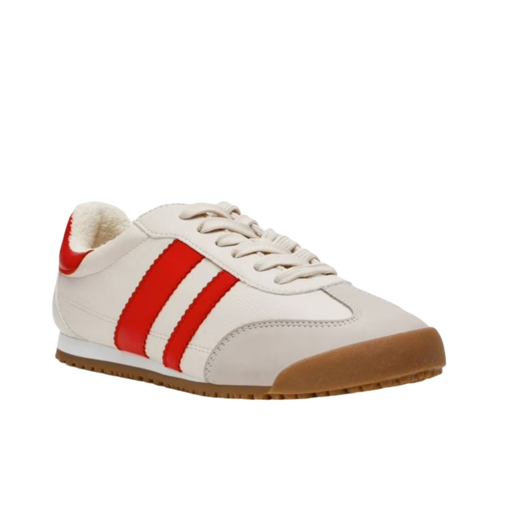 Dolce Vita Women’s Lace Up Sneaker Red Stripe Size 9 New!